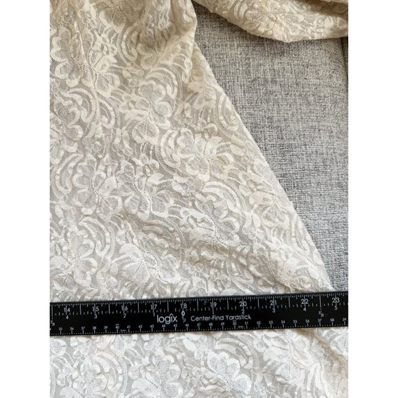 Vtg 90s Lace Romantic Dress Sz L Button Front Tie Back Victorian Fairy Whimsical - Picture 15 of 16